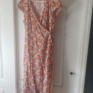 J. Crew Mercantile Floral Wrap Dress